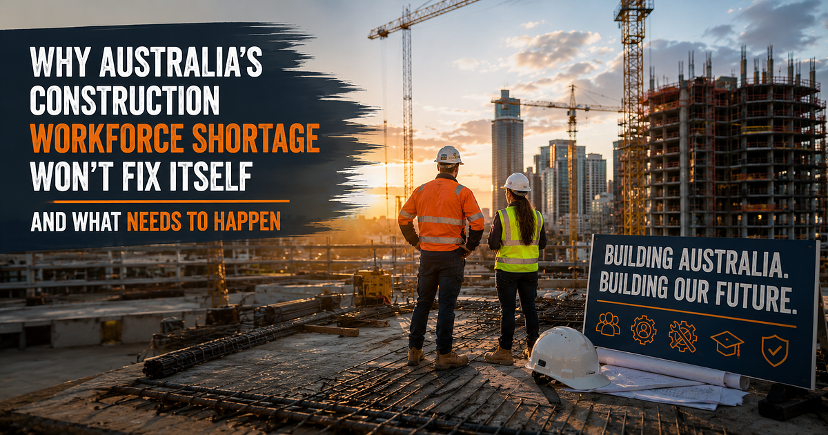 Why Australia's Construction Workforce Shortage Won't Fix Itself and What Needs to Happen