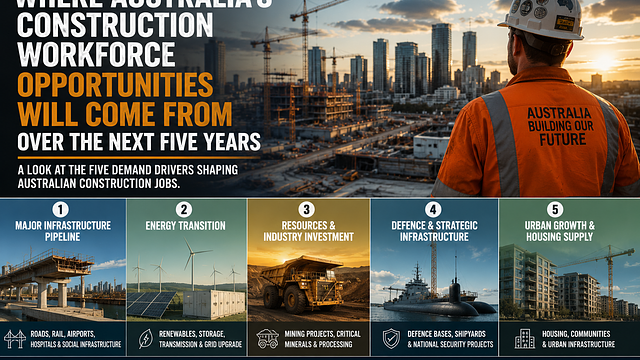 Where Australia's Construction Workforce Opportunities Will Come From Over the Next Five Years