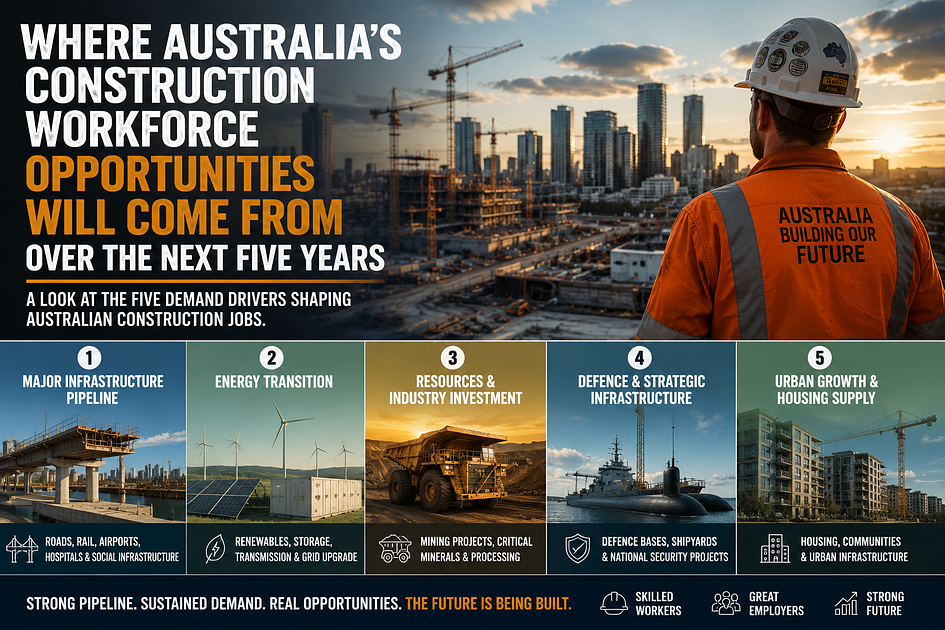 Where Australia's Construction Workforce Opportunities Will Come From Over the Next Five Years
