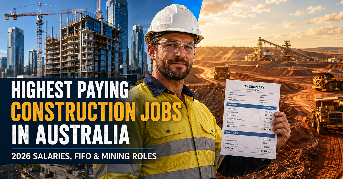 Highest Paying Construction Jobs in Australia (2026): Salaries, FIFO & Mining Roles Explained