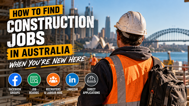 How to Find Construction Jobs in Australia When You’re New Here